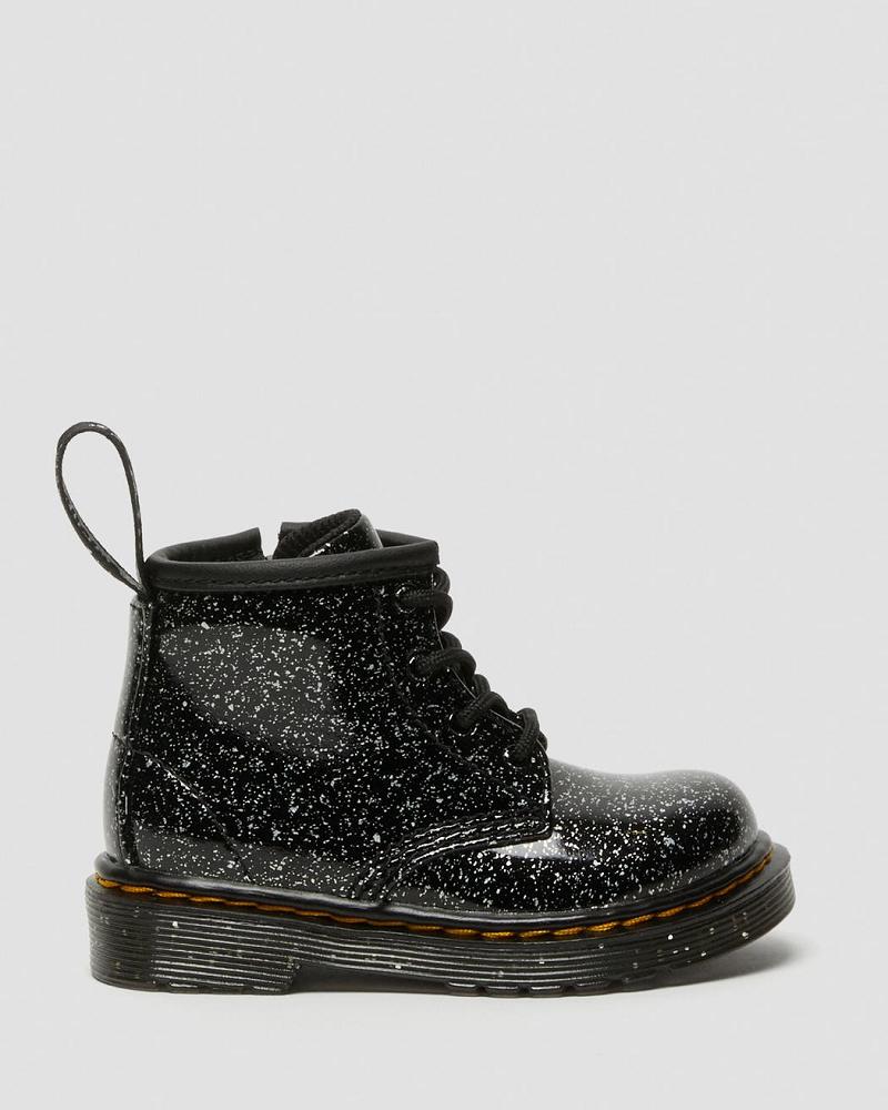 Kids' Dr Martens Infant 1460 Glitter Ankle Casual Boots Black | AU 657YXF